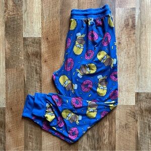 MAD Engine Blue and‎ Yellow Pajama Bottoms Playful Pineapple Design